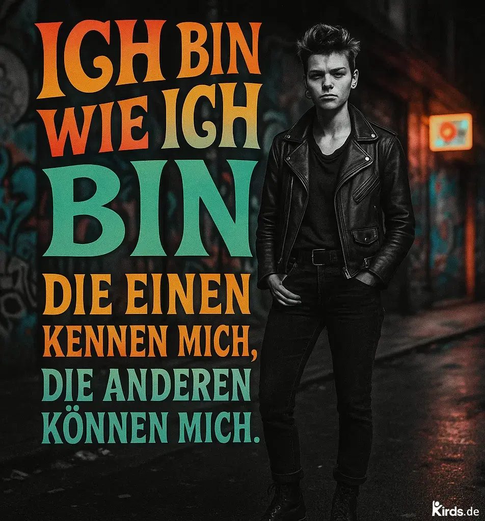 Ich bin wie ich bin - Spruch