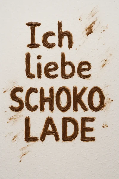 Spruch: Ich liebe SCHOKOLADE