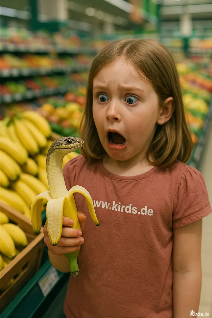 Lustige Sprüche Bananenschlange Kind Supermarkt