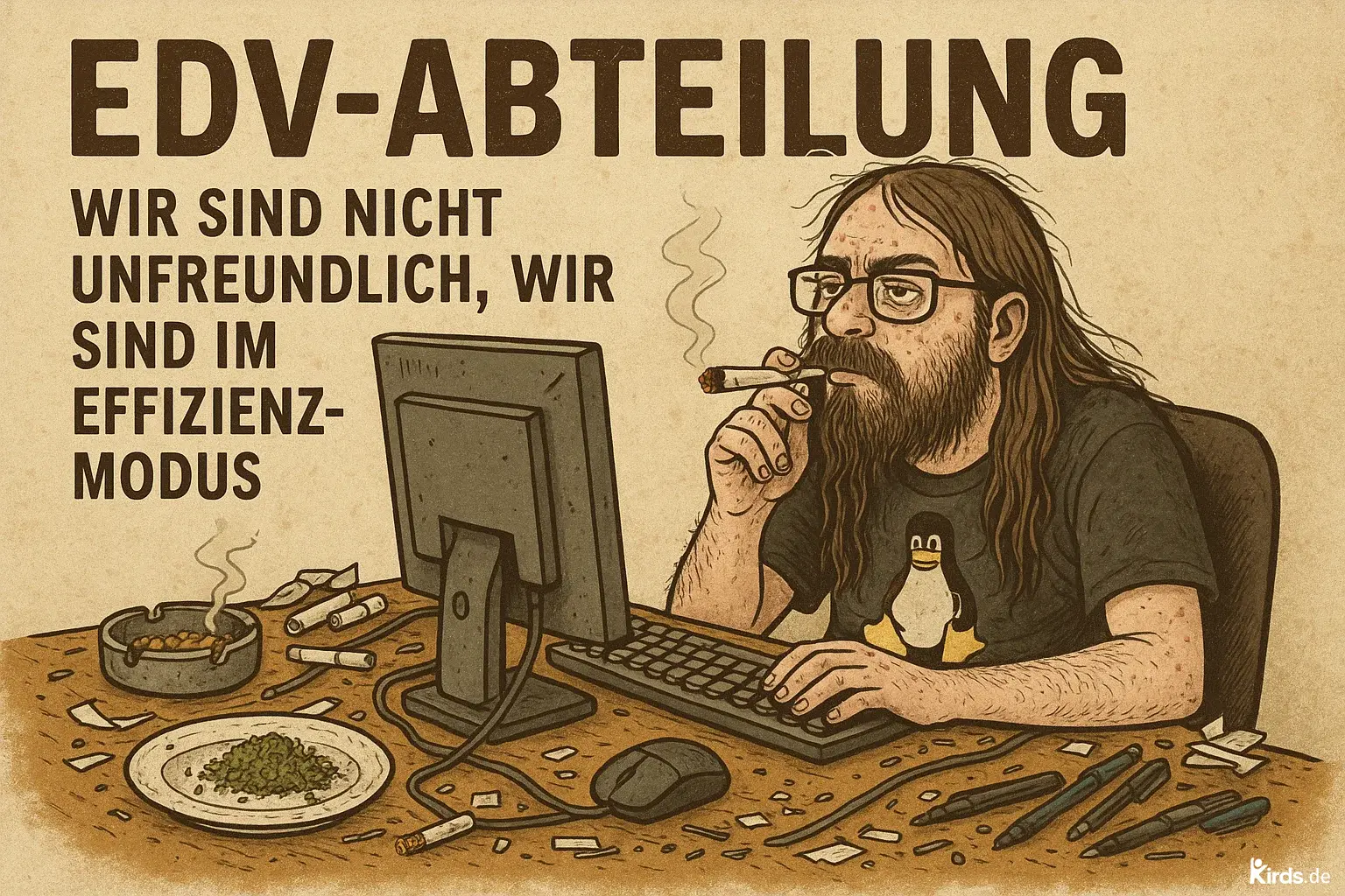 EDV-Abteilung Arbeit - lustiger Spruch
