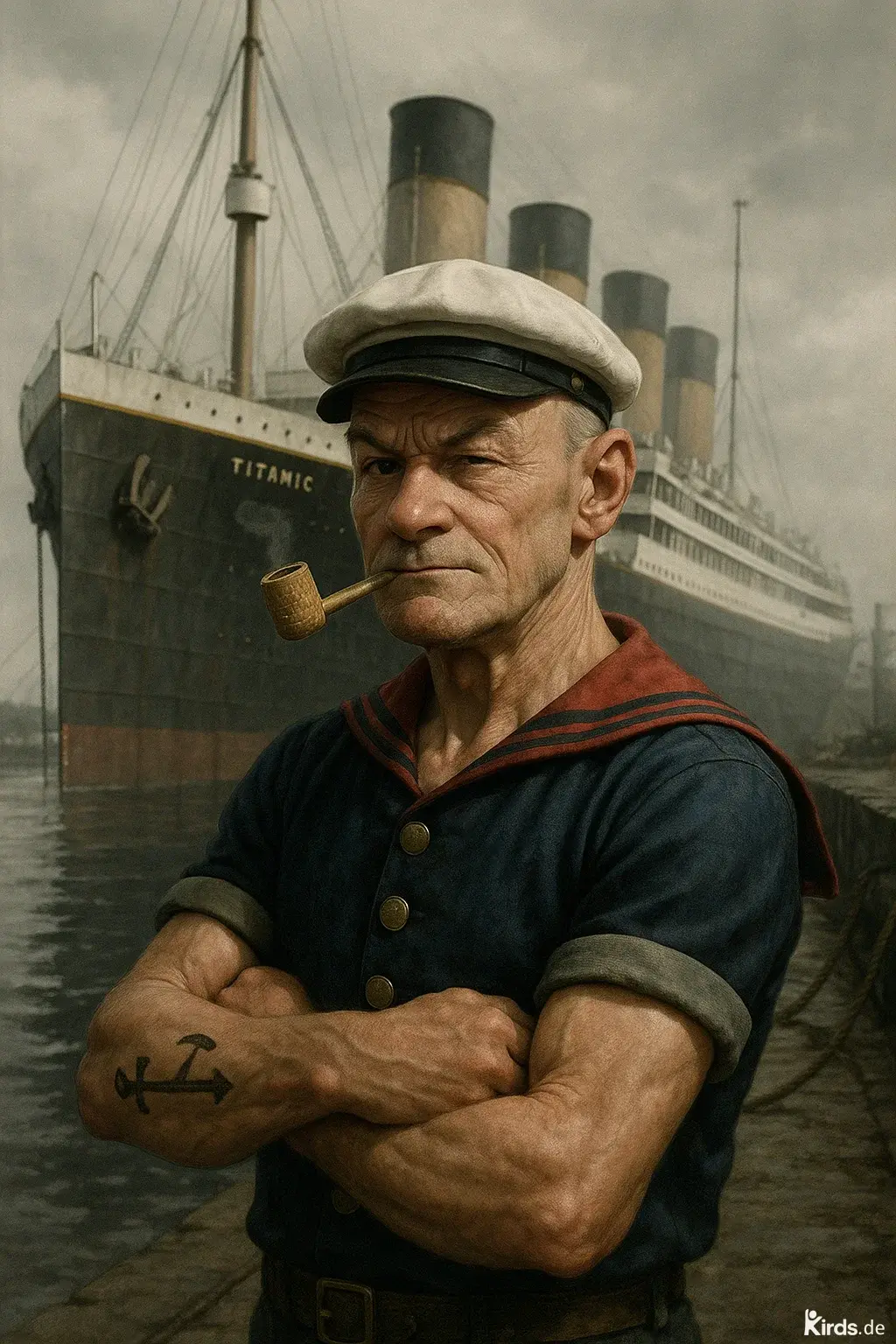 Lustige Sprüche Untergang Matrose Titanic Pose